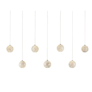 Currey and Company - 9000-1061 - Seven Light Pendant - Finhorn - Pearl