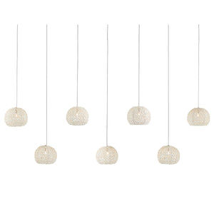 Currey and Company - 9000-1066 - Seven Light Pendant - Piero - Sugar White