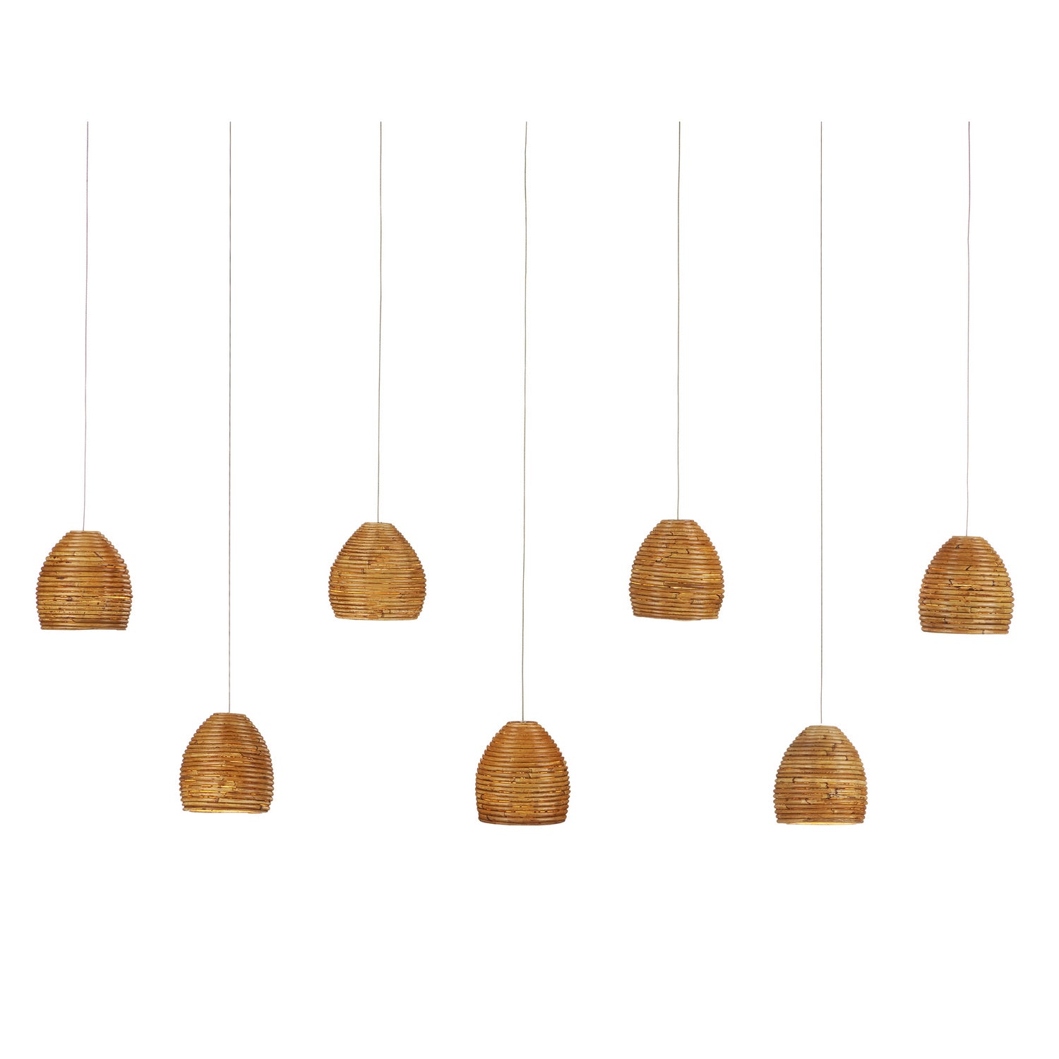 Currey and Company - 9000-1067 - Seven Light Pendant - Beehive - Natural