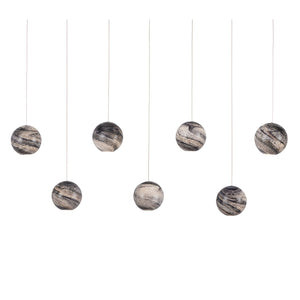 Currey and Company - 9000-1068 - Seven Light Pendant - Palatino - Earth with Speckles