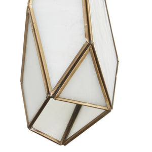 Currey and Company - 9000-1072 - Seven Light Pendant - Glace - White/Antique Brass