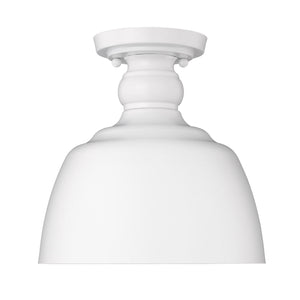 Golden - 0316-FM WHT - One Light Flush Mount - Holmes WHT - Matte White