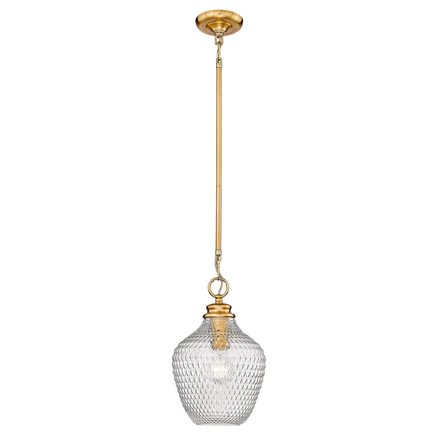 Golden - 1088-M MBG-CLR - One Light Pendant - Adeline MBG - Modern Brushed Gold