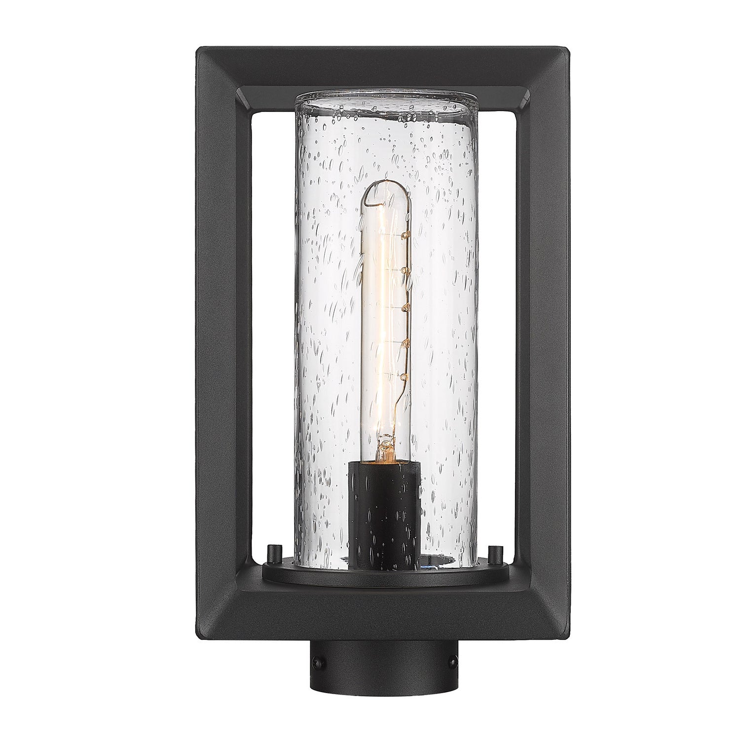 Golden - 2073-OPST NB-SD - One Light Outdoor Post Mount - Smyth NB - Natural Black