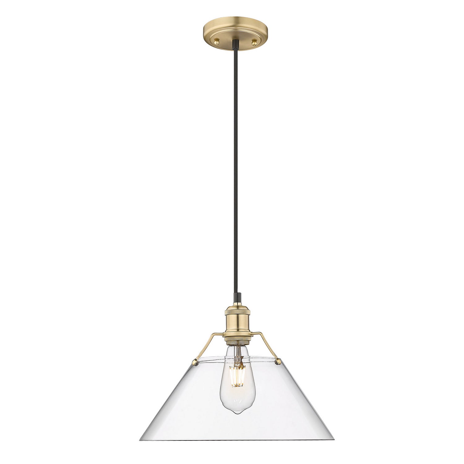 Golden - 3306-L BCB-CLR - One Light Pendant - Orwell BCB - Brushed Champagne Bronze