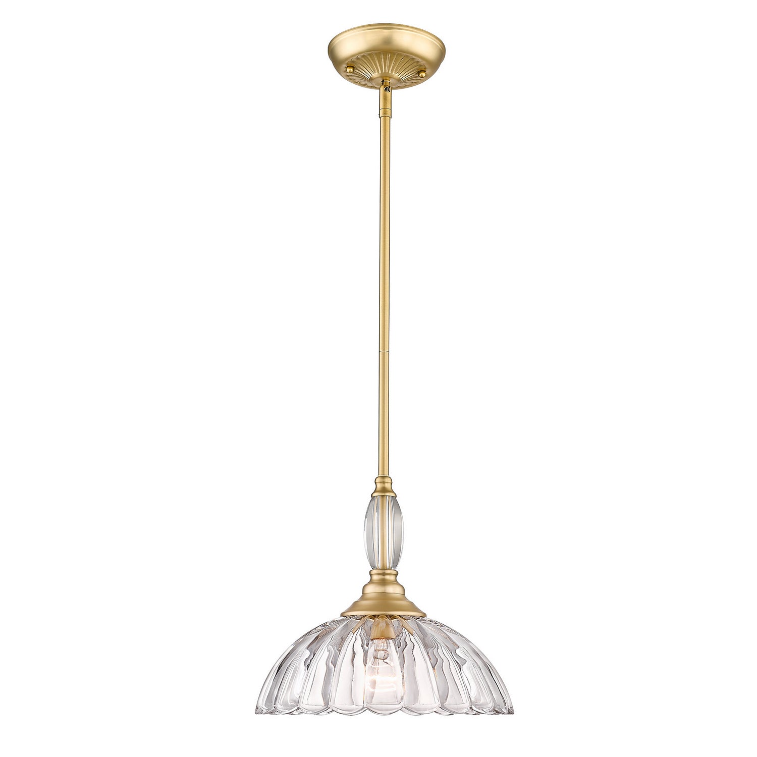 Golden - 6952-M BCB-CLR - One Light Pendant - Audra BCB - Brushed Champagne Bronze