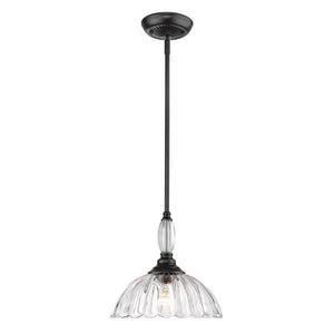 Golden - 6952-M BLK-CLR - One Light Pendant - Audra - Matte Black