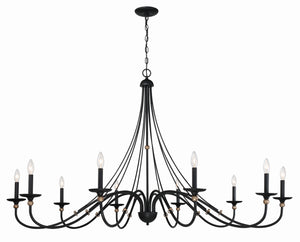 Minka-Lavery - 1038-677 - Ten Light Chandelier - Westchester County - Sand Coal w/Skyline Gold Leaf