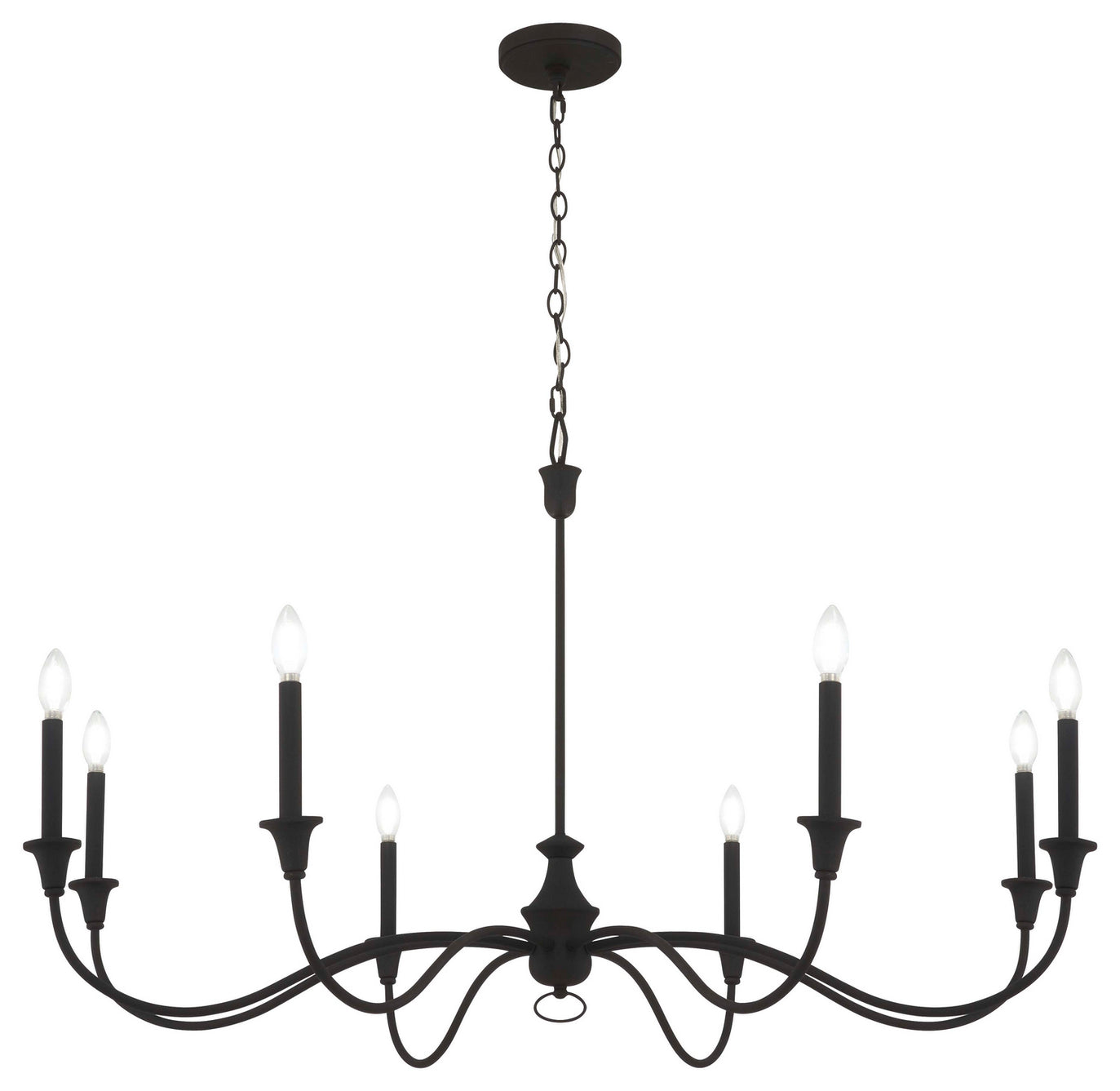 Minka-Lavery - 6258-076 - Eight Light Chandelier - Halifax County - Textured Black