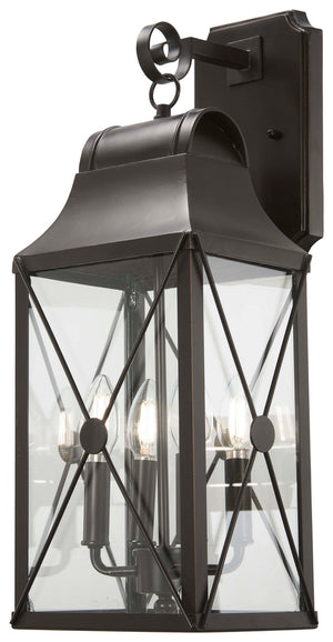 Minka-Lavery - 73292-143C - Four Light Outdoor Wall Mount - De Luz - Oil Rubbed Bronze w/Gold Highlights
