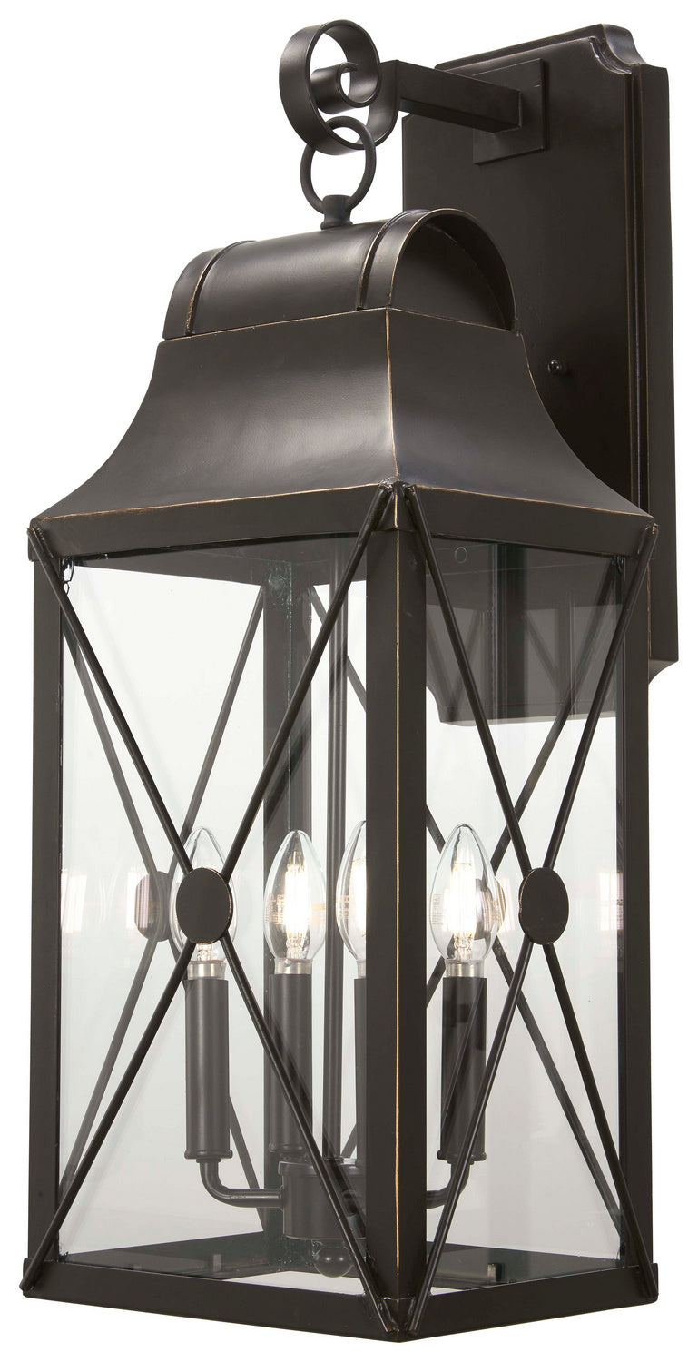 Minka-Lavery - 73293-143C - Four Light Outdoor Wall Mount - De Luz - Oil Rubbed Bronze w/Gold Highlights