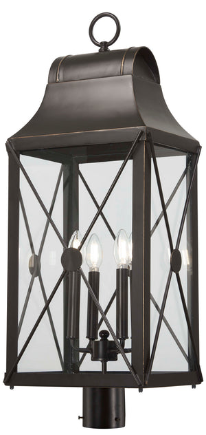 Minka-Lavery - 73296-143C - Four Light Outdoor Post Mount - De Luz - Oil Rubbed Bronze w/Gold Highlights