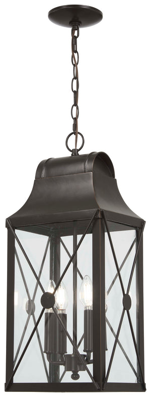 Minka-Lavery - 73297-143C - Four Light Outdoor Chain Hung - De Luz - Oil Rubbed Bronze w/Gold Highlights