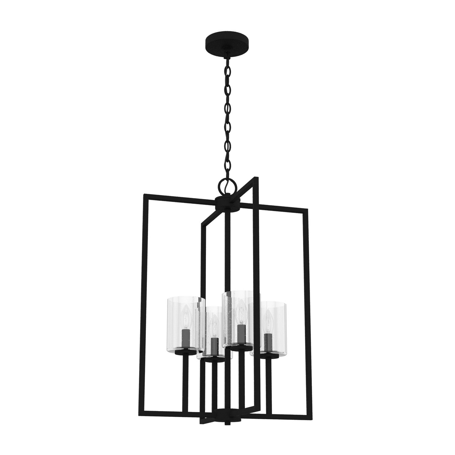 Hunter - 19540 - Four Light Pendant - Kerrison - Natural Black Iron