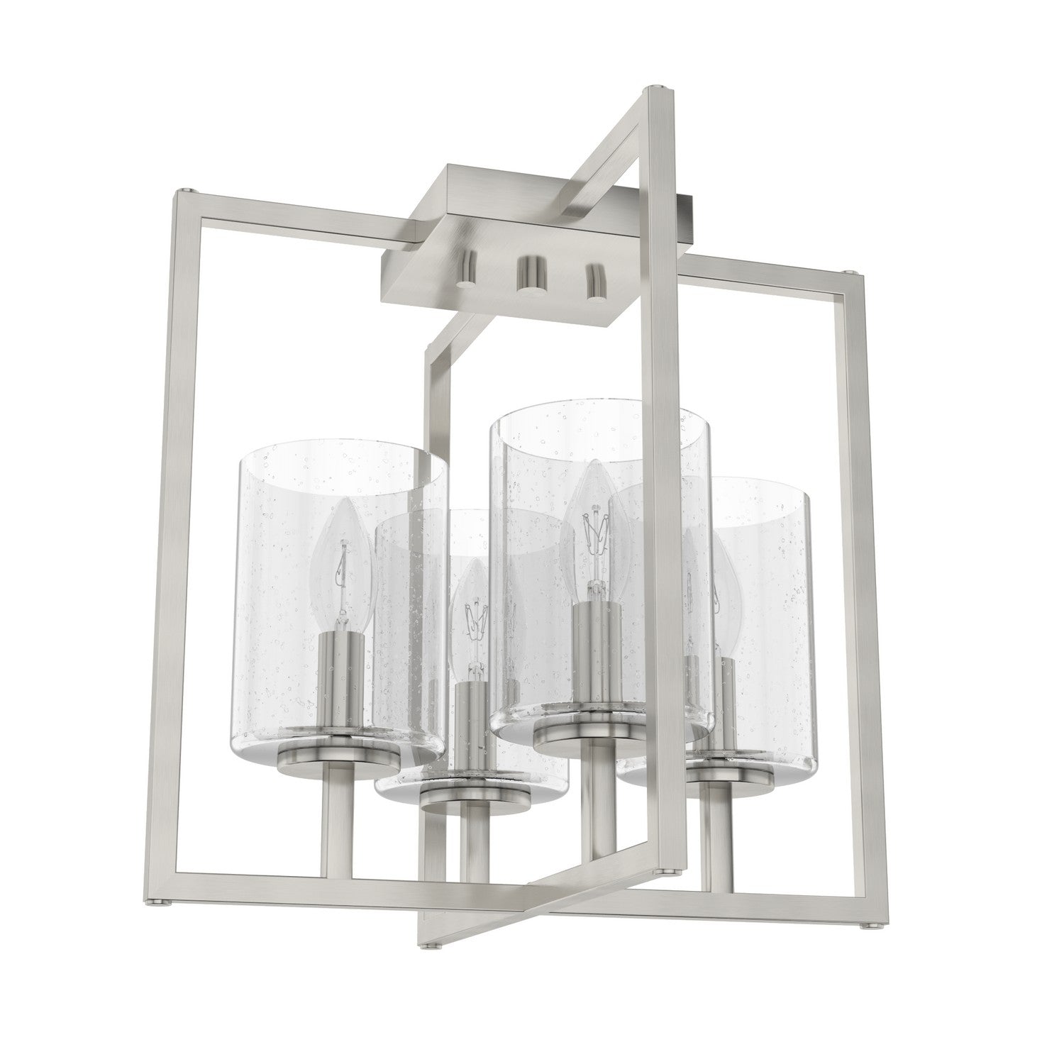 Hunter - 19547 - Four Light Flush Mount - Kerrison - Brushed Nickel