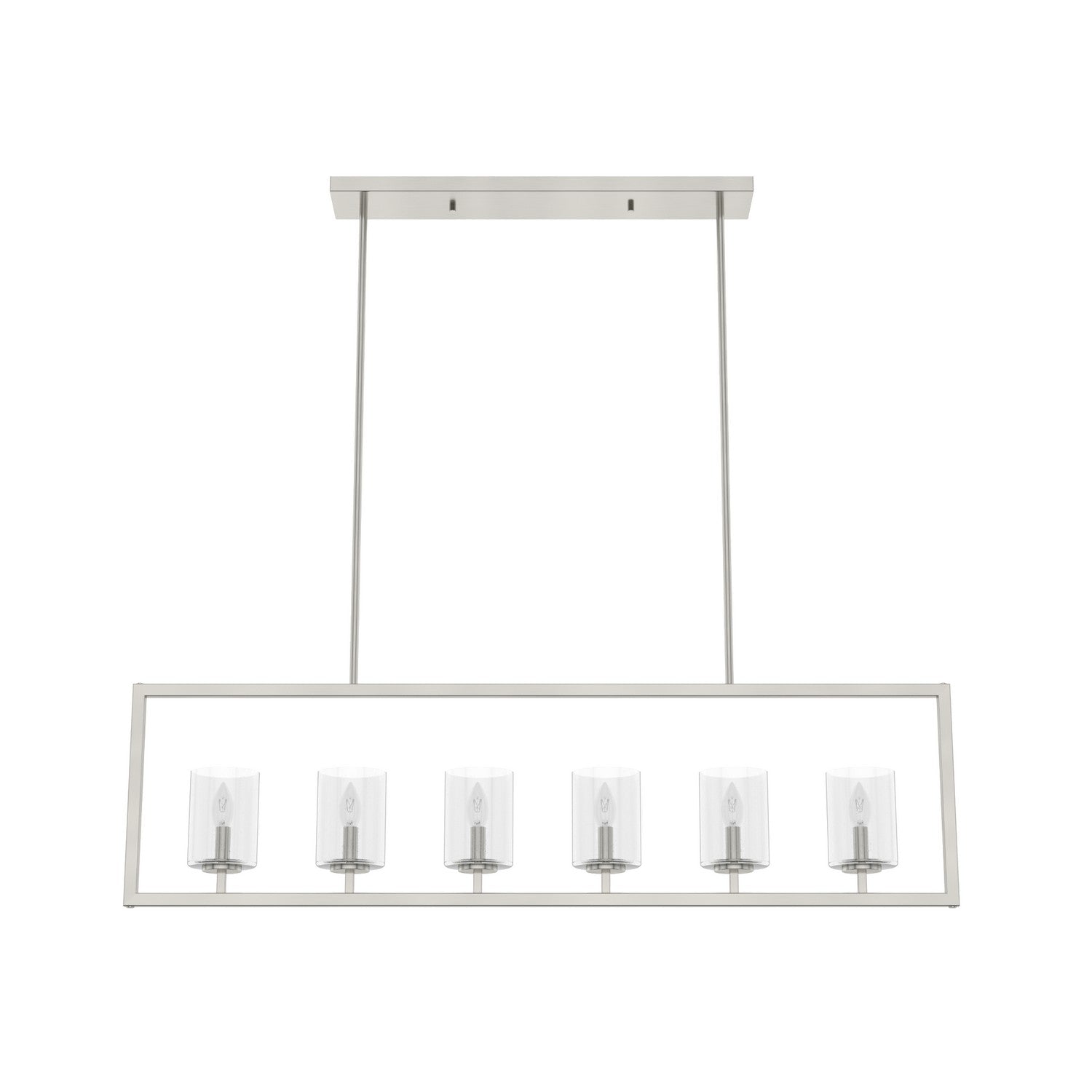 Hunter - 19549 - Six Light Chandelier - Kerrison - Brushed Nickel