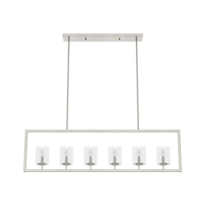 Hunter - 19549 - Six Light Chandelier - Kerrison - Brushed Nickel
