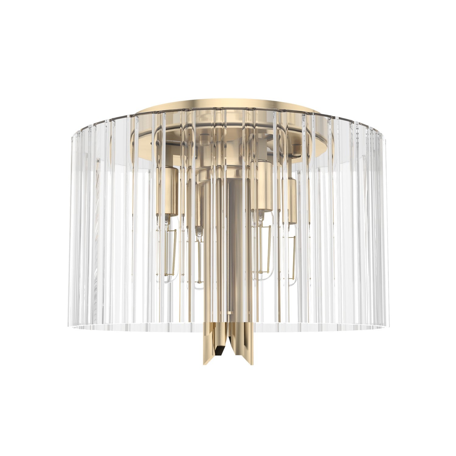 Hunter - 19690 - Four Light Flush Mount - Gatz - Alturas Gold