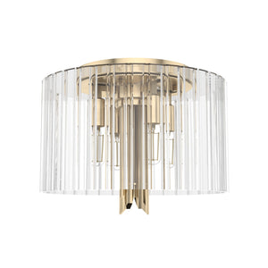 Hunter - 19690 - Four Light Flush Mount - Gatz - Alturas Gold