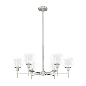 Hunter - 19744 - Six Light Chandelier - Xidane - Brushed Nickel