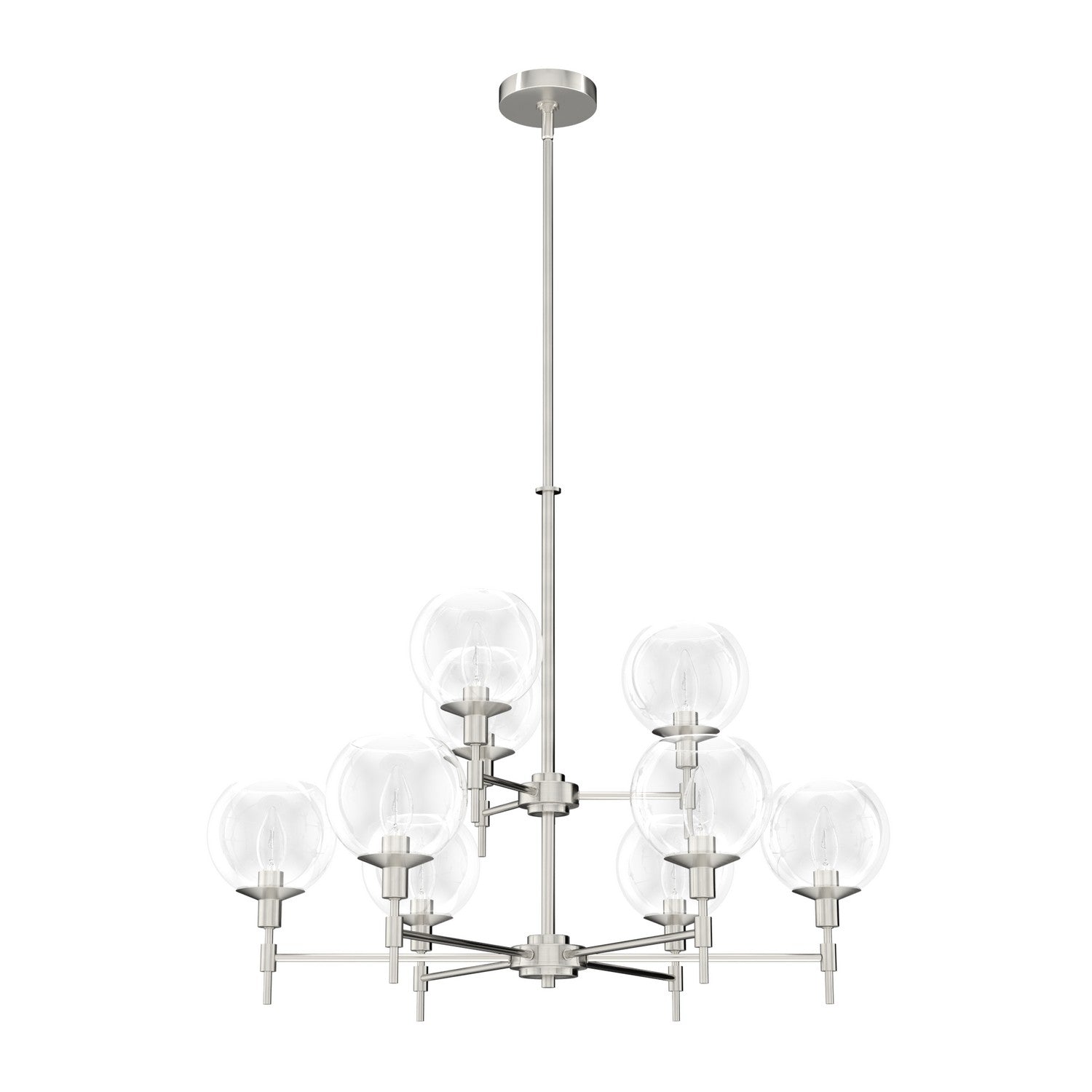 Hunter - 19746 - Nine Light Chandelier - Xidane - Brushed Nickel