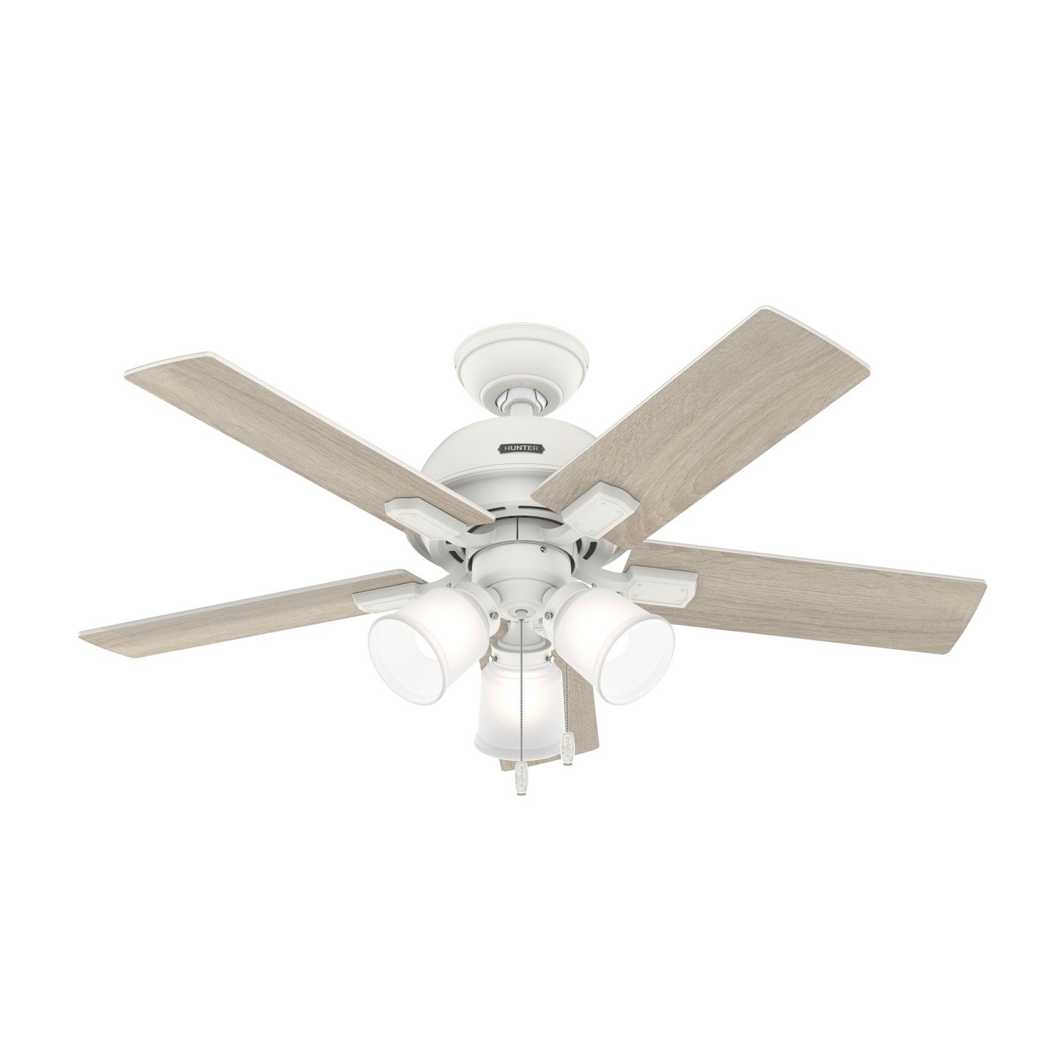 Hunter - 52350 - 44" Ceiling Fan - Crystal Peak - Matte White