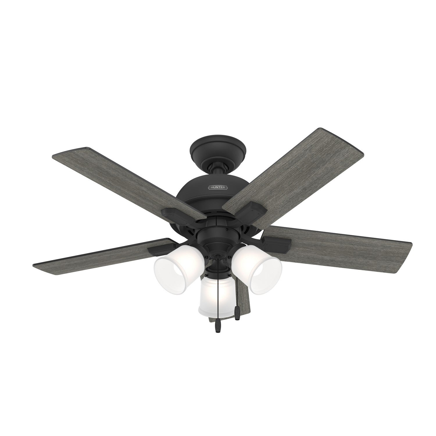 Hunter - 52351 - 44" Ceiling Fan - Crystal Peak - Matte Black