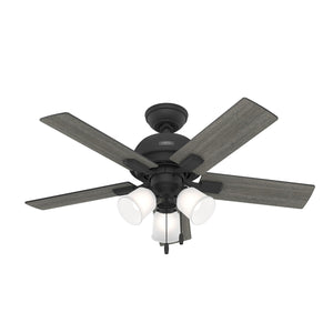 Hunter - 52351 - 44" Ceiling Fan - Crystal Peak - Matte Black