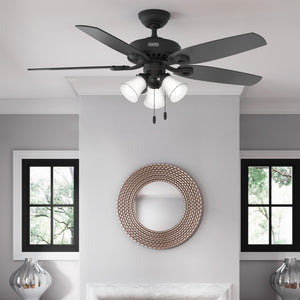 Hunter - 51110 - 52" Ceiling Fan - Builder - Matte Silver