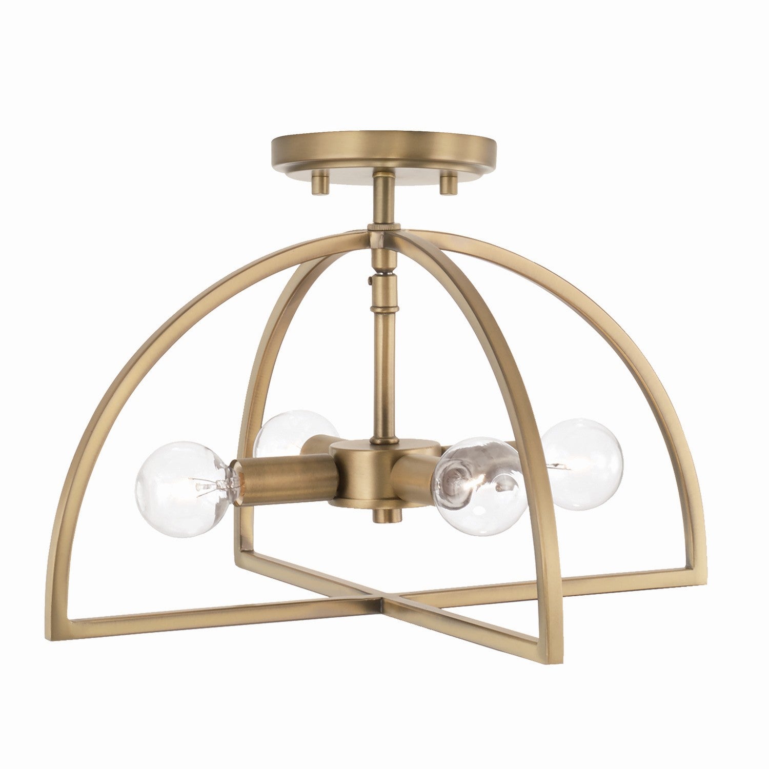 Capital Lighting - 248841AD - Four Light Dual Mount Semi Flush/Pendant - Lawson - Aged Brass