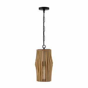 Capital Lighting - 344613WK - One Light Pendant - Archer - Light Wood and Matte Black