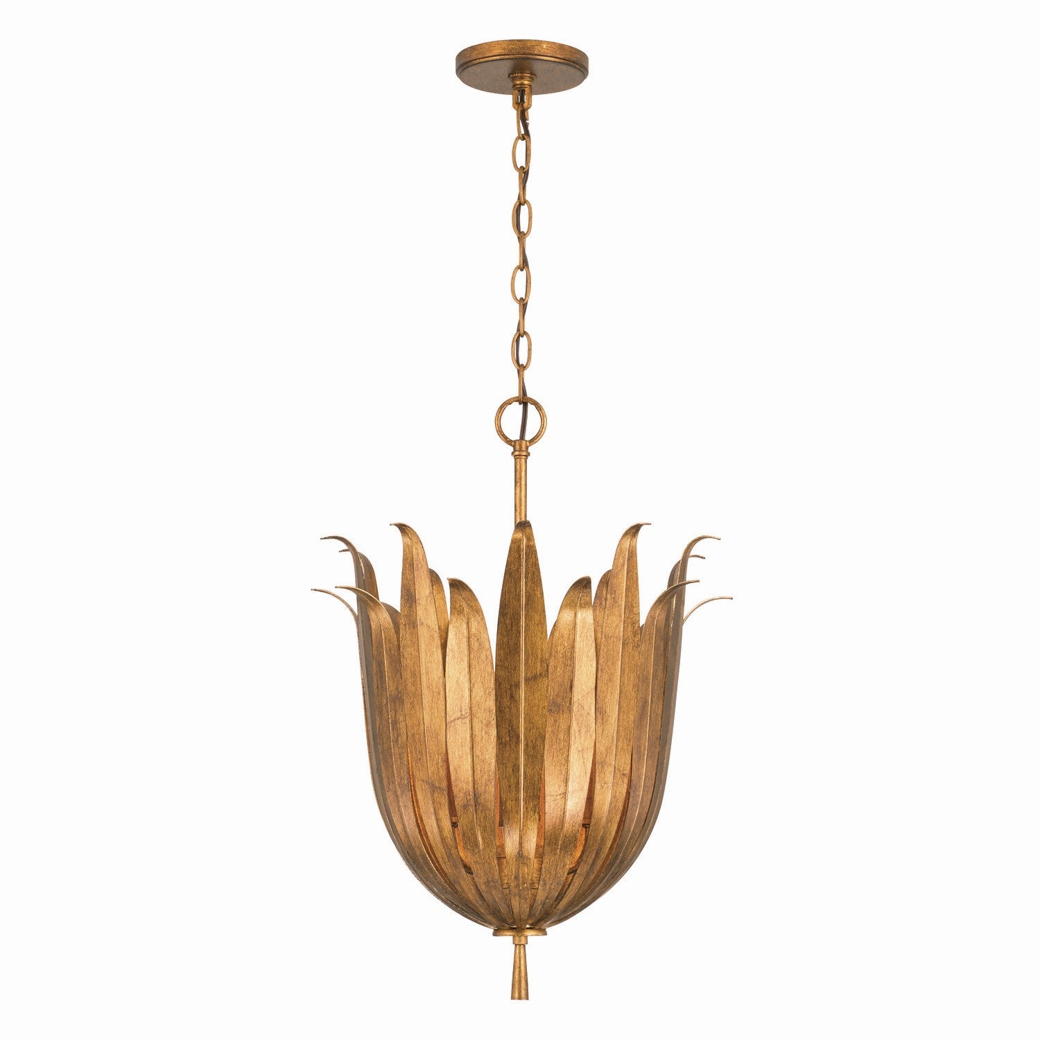 Capital Lighting - 349542AG - Four Light Pendant - Eden - Antique Gold