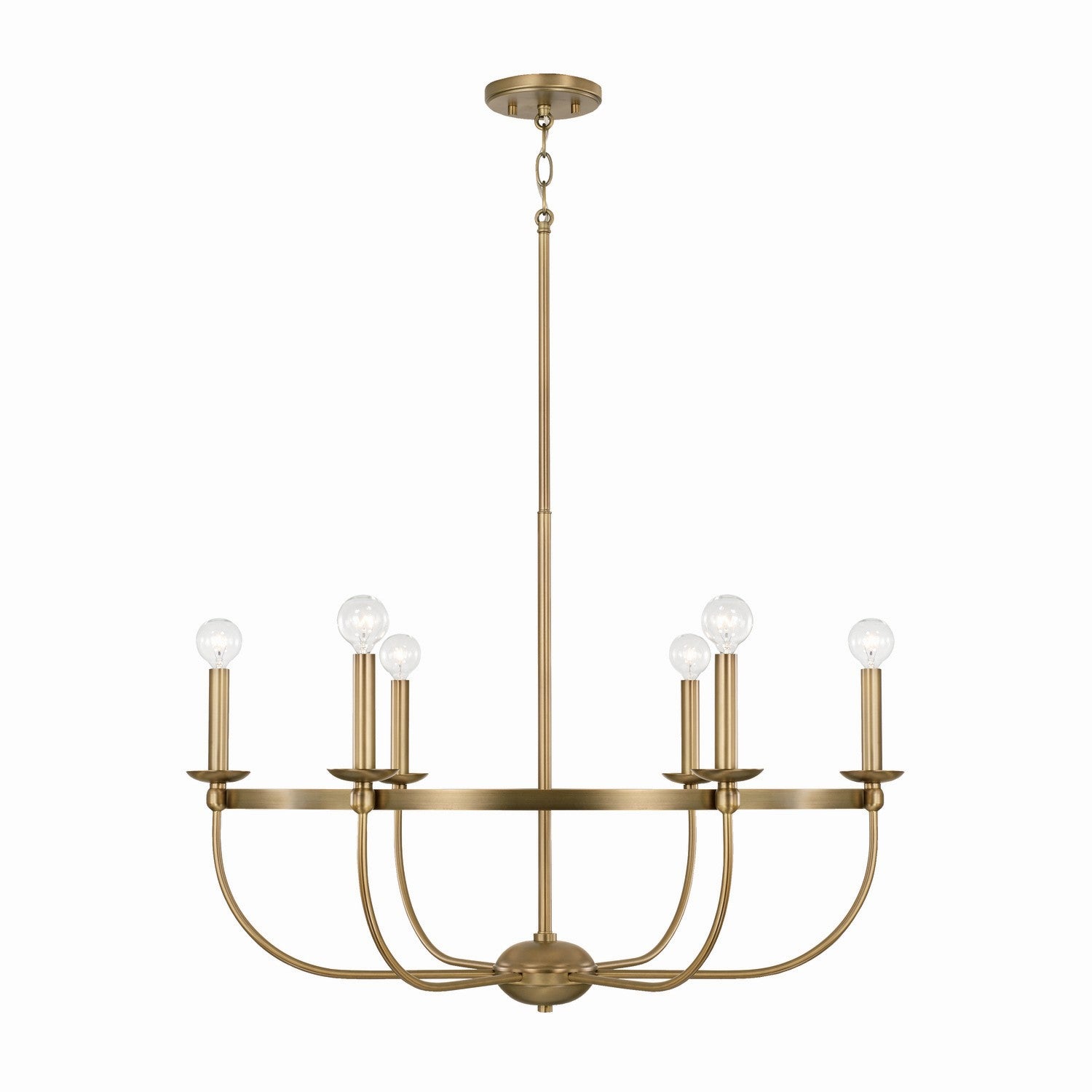 Capital Lighting - 425161AD - Six Light Chandelier - Rylann - Aged Brass
