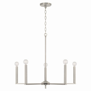 Capital Lighting - 448651BN - Five Light Chandelier - Portman - Brushed Nickel