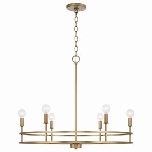 Capital Lighting - 448761AD - Six Light Chandelier - Fuller - Aged Brass
