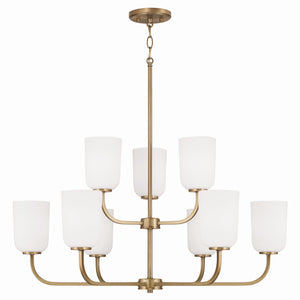Capital Lighting - 448891AD-542 - Nine Light Chandelier - Lawson - Aged Brass