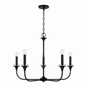 Capital Lighting - 448951MB - Five Light Chandelier - Presley - Matte Black