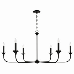 Capital Lighting - 448961MB - Six Light Chandelier - Presley - Matte Black