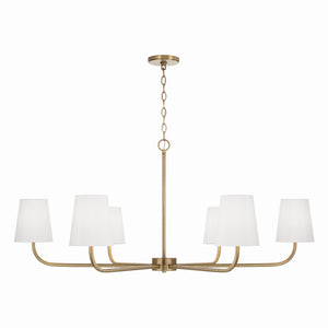 Capital Lighting - 449461AD-706 - Six Light Chandelier - Brody - Aged Brass