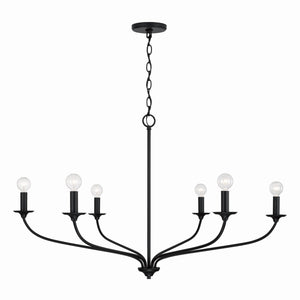 Capital Lighting - 449961MB - Six Light Chandelier - Dolan - Matte Black