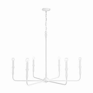 Capital Lighting - 450362XW - Six Light Chandelier - Paloma - Textured White