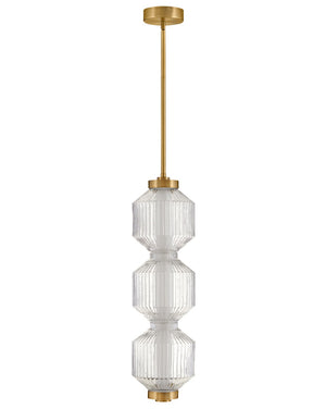 Fredrick Ramond - FR41467LCB - LED Convertible Pendant - Reign - Lacquered Brass