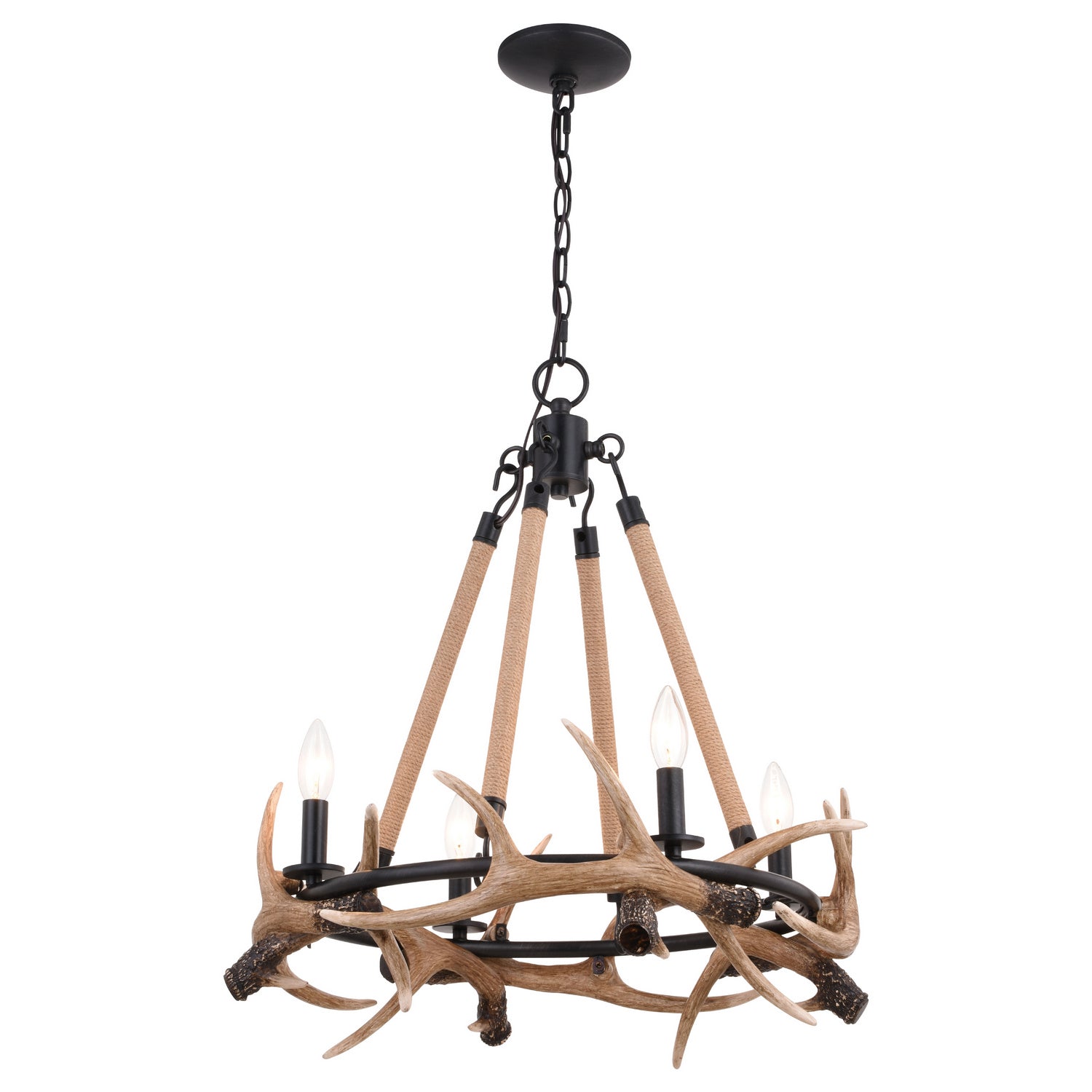 Vaxcel - H0262 - Four Light Chandelier - Breckenridge - Aged Iron