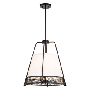 Vaxcel - P0358 - Three Light Pendant - Benton - Matte Black