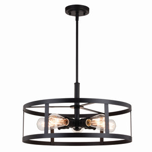 Vaxcel - P0376 - Five Light Pendant - Akron - Oil Rubbed Bronze