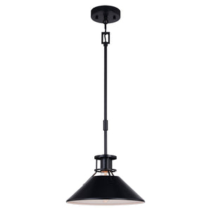 Vaxcel - P0379 - One Light Pendant - Canton - Black and Matte White