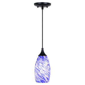 Vaxcel - P0384 - One Light Mini Pendant - Milano - Matte Black