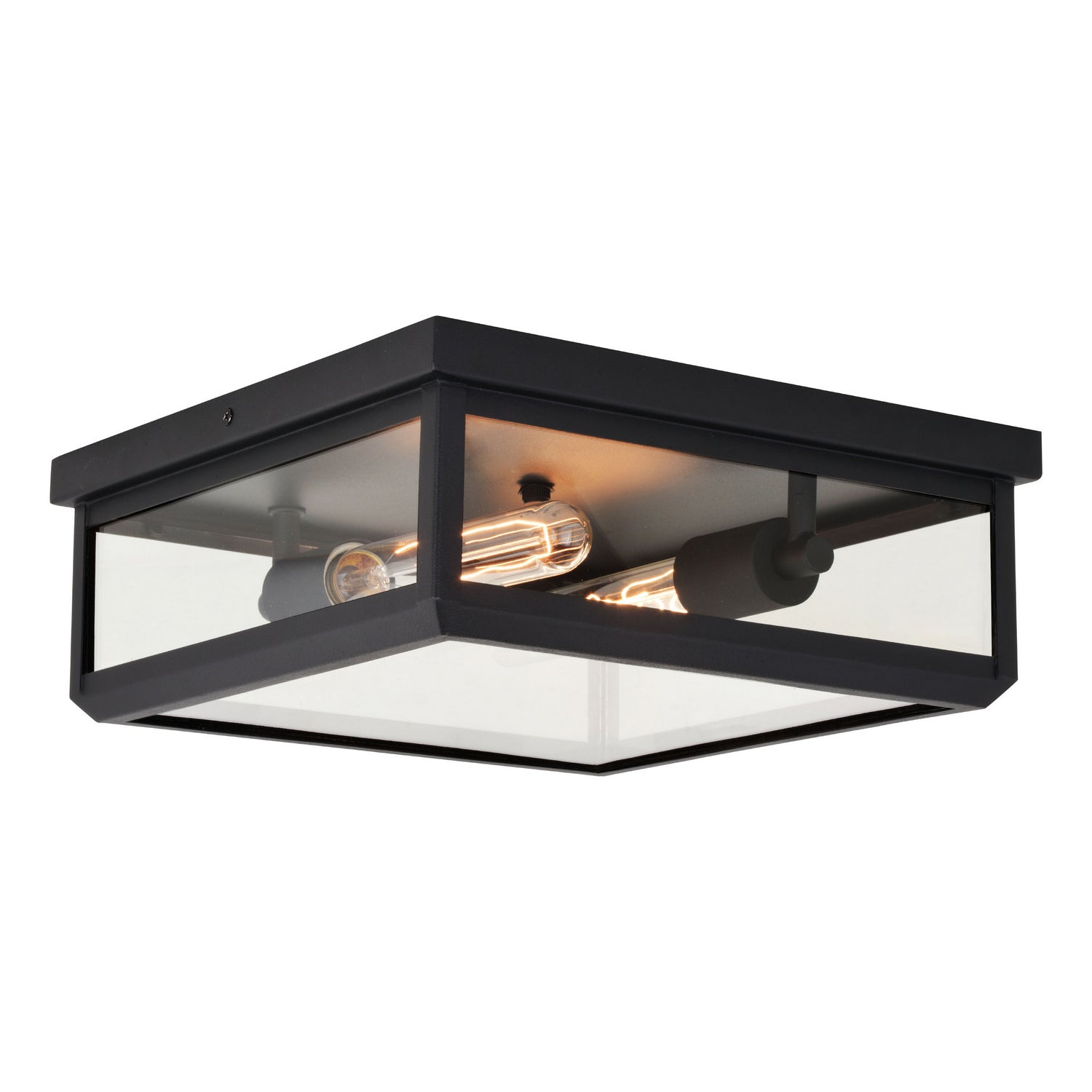 Vaxcel - T0611 - Two Light Outdoor Flush Mount - Kinzie - Textured Black