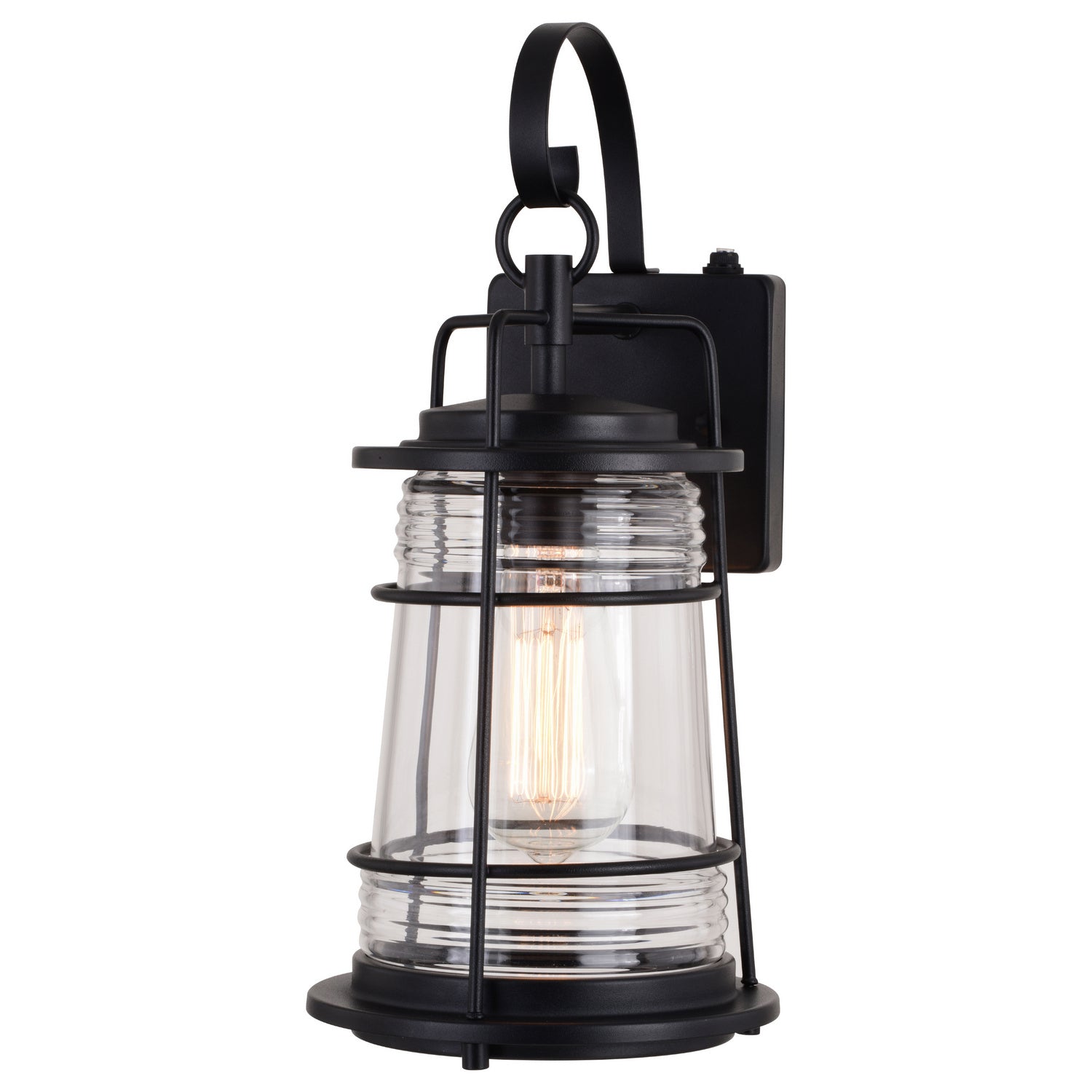 Vaxcel - T0629 - One Light Outdoor Wall Mount - Montauk - Textured Black