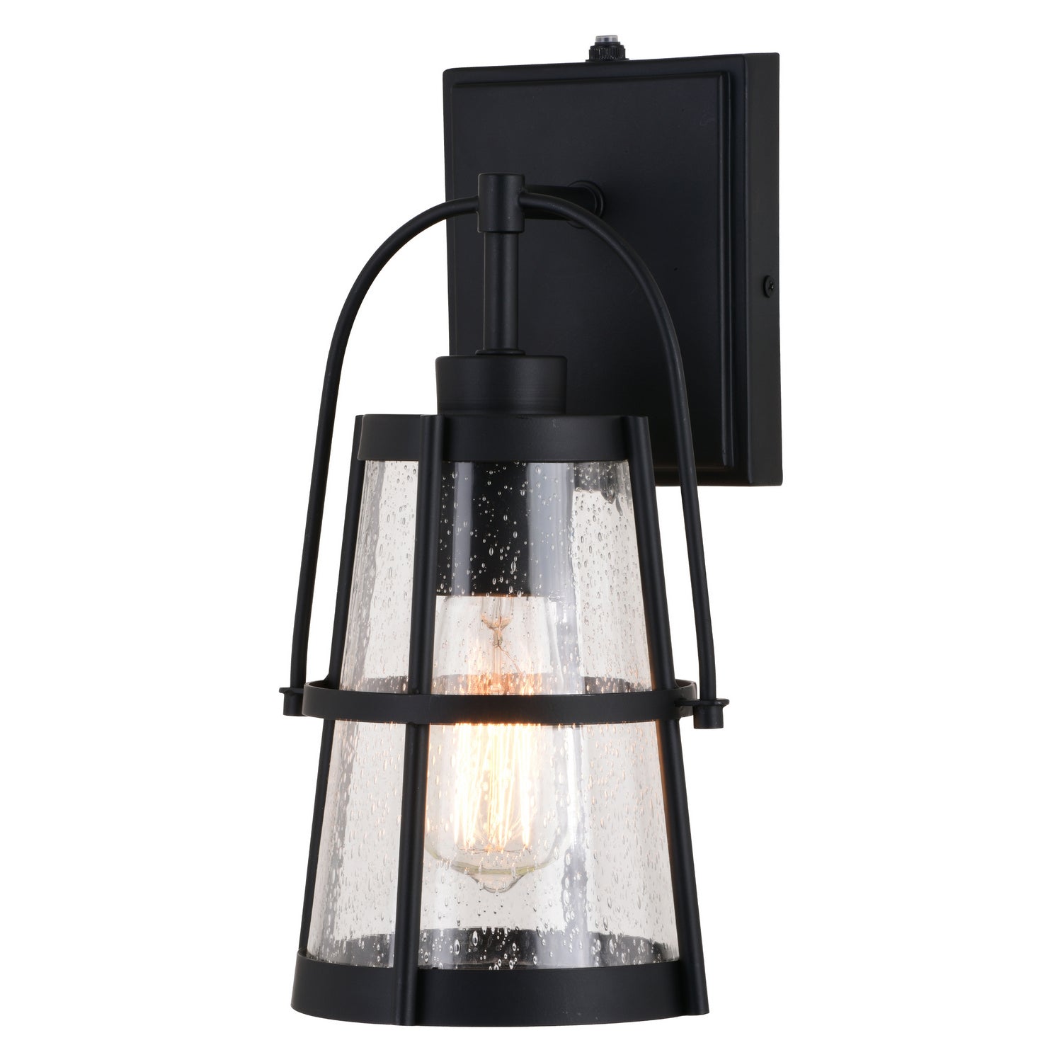 Vaxcel - T0640 - One Light Outdoor Wall Mount - Portage Park - Matte Black